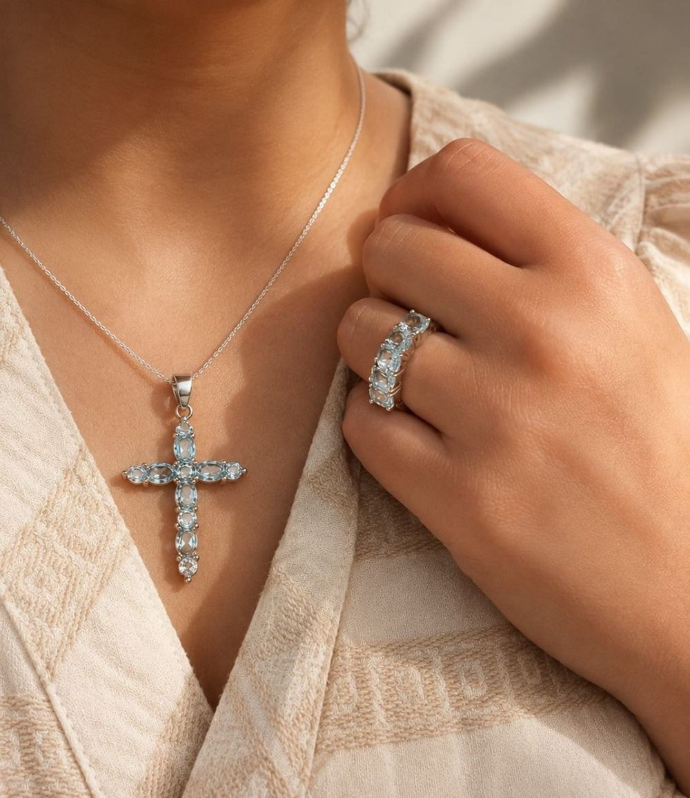 Hope Blue Topaz Necklace