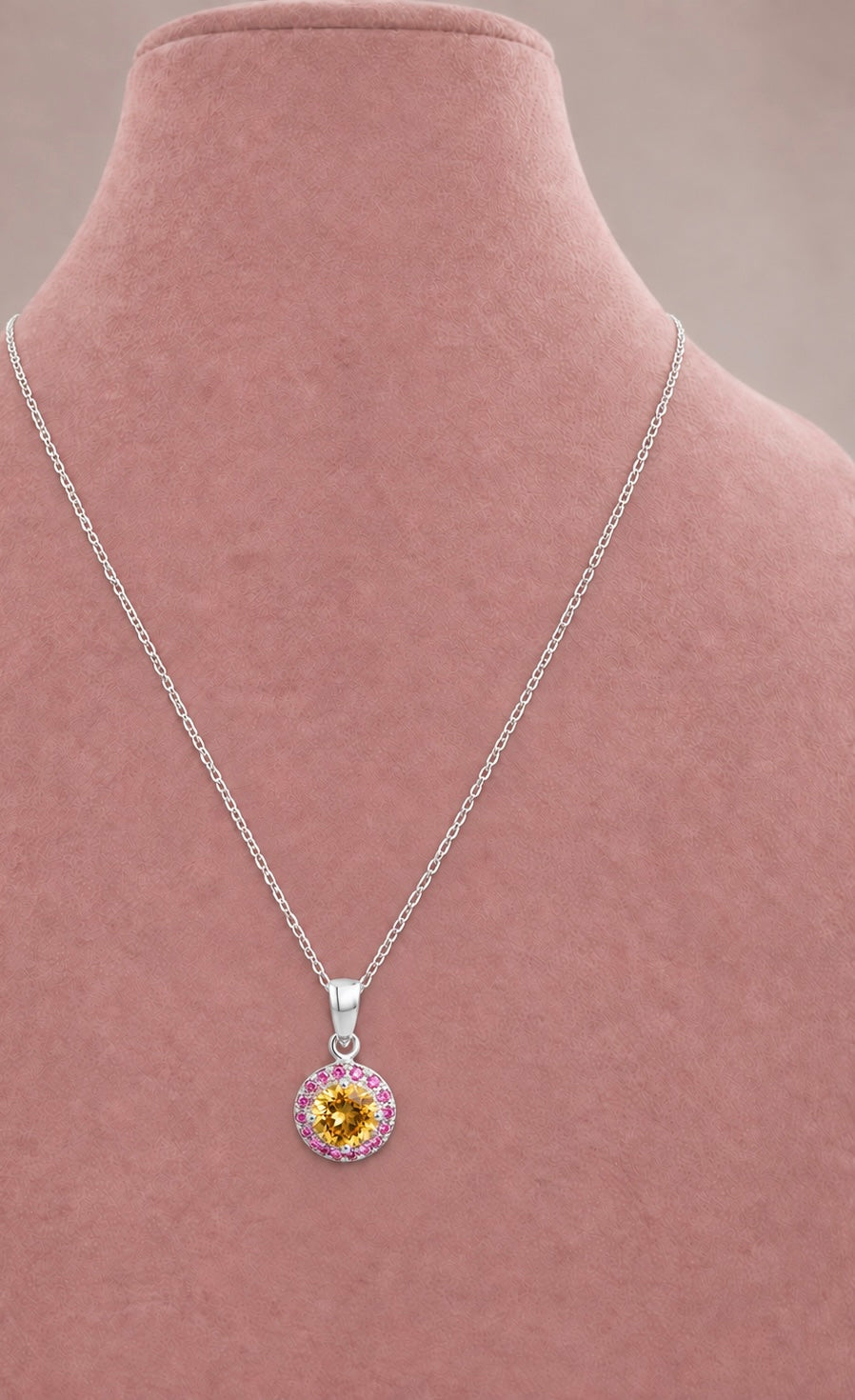Solaris Citrine & Ruby Necklace