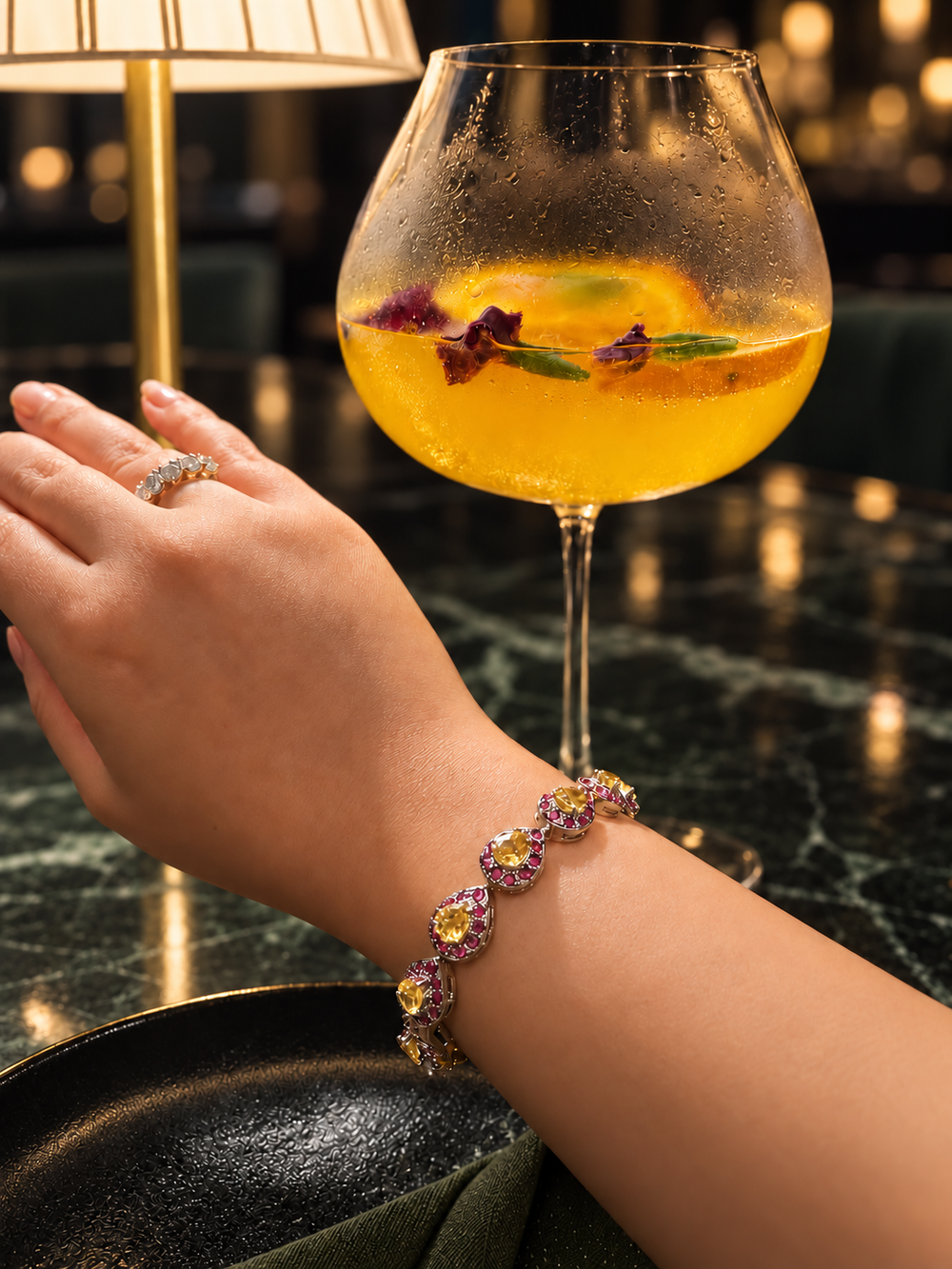Majesty Citrine & Ruby Bracelet