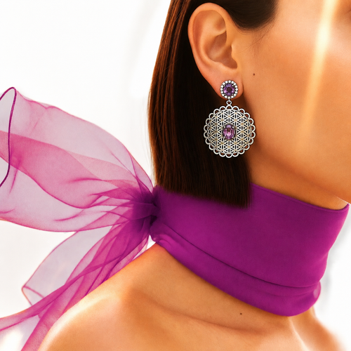 Amara Amethyst Earrings