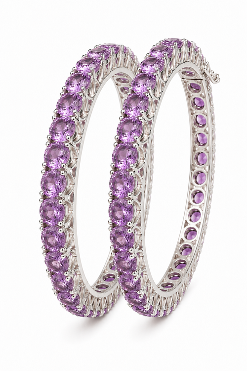 Amara Amethyst Bangles