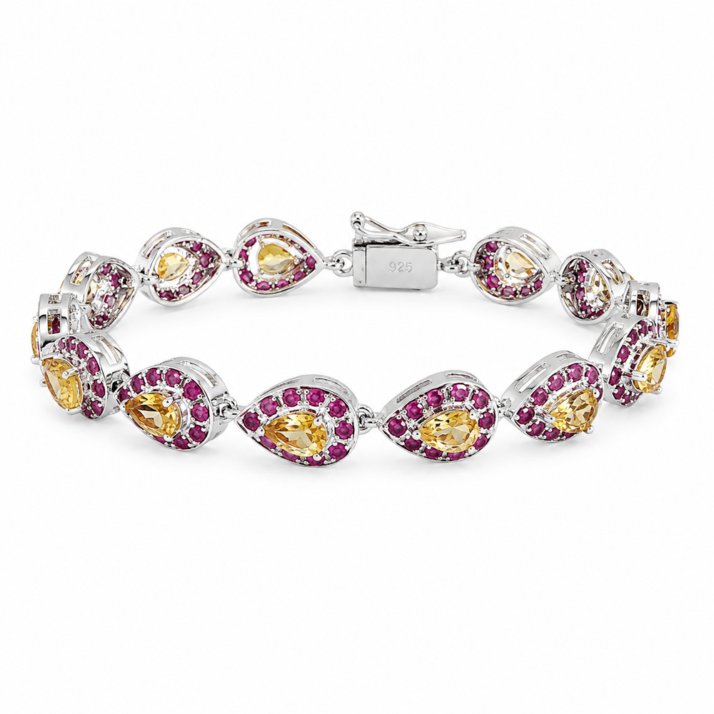 Majesty Citrine & Ruby Bracelet