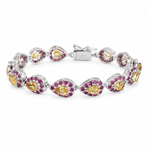 Majesty Citrine & Ruby Bracelet