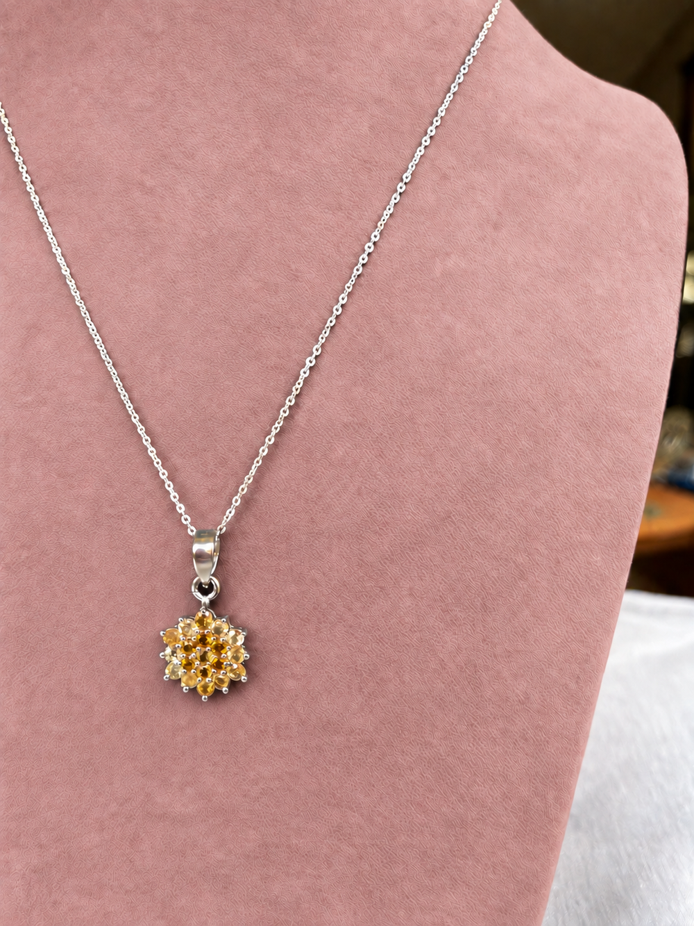 Citrine Starburst Necklace