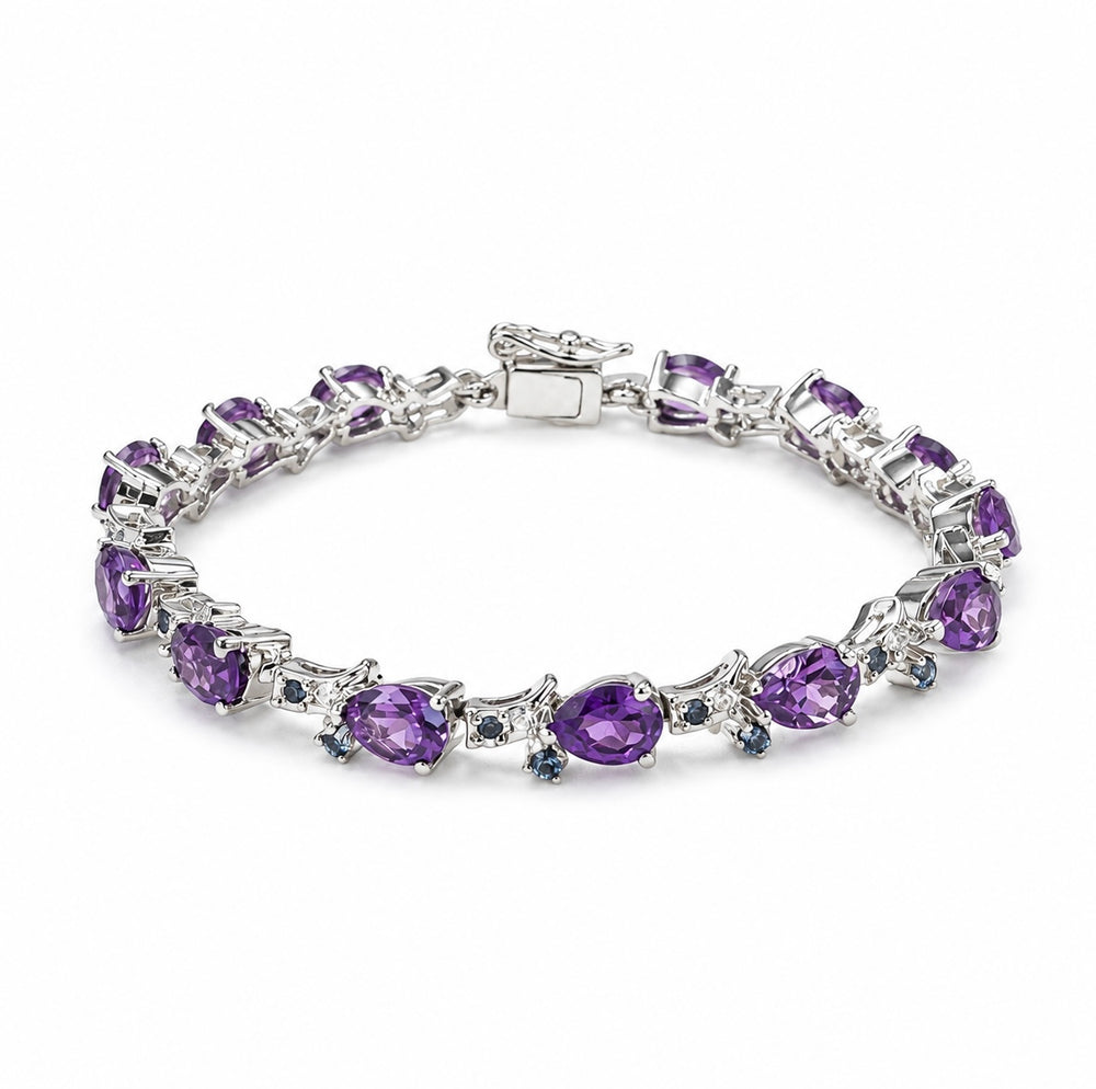 Majesty Amethyst & Blue Sapphire Bracelet