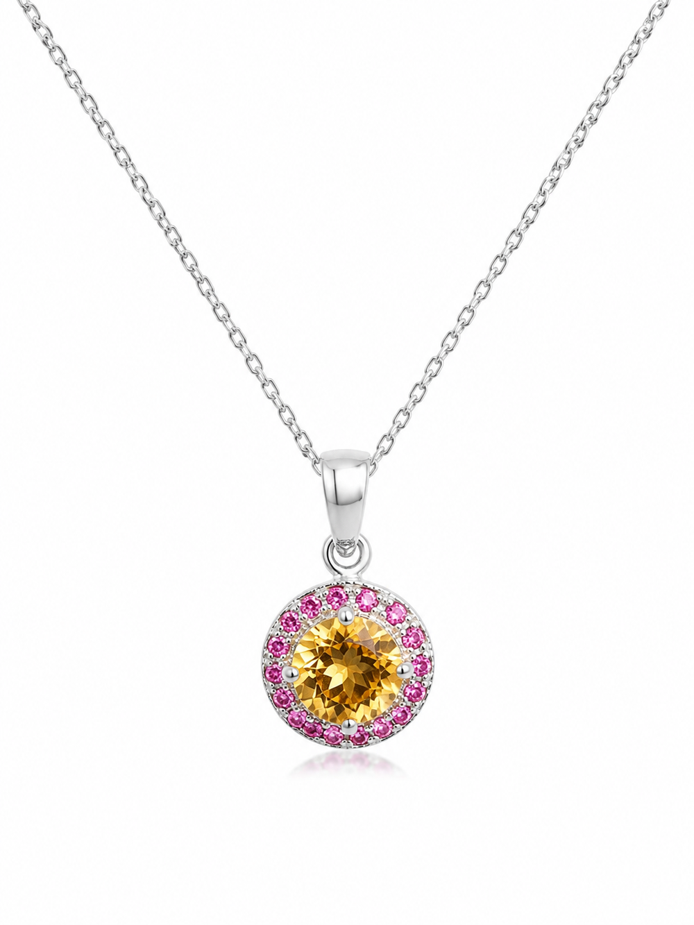 Solaris Citrine & Ruby Necklace