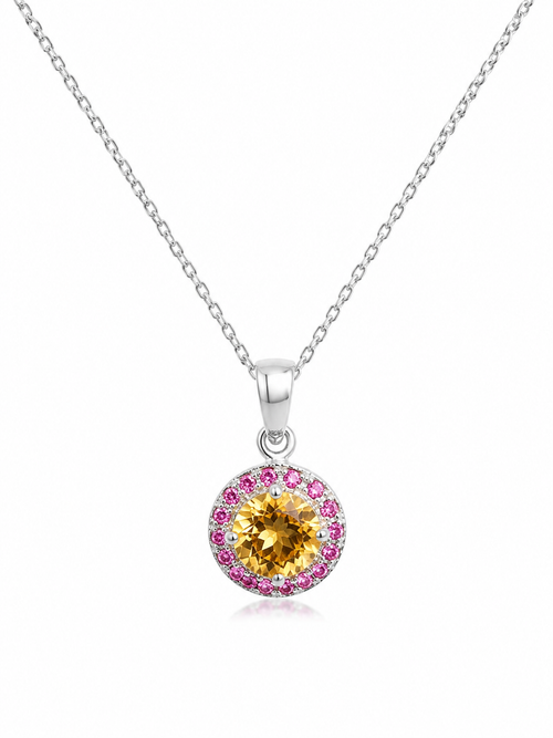 Solaris Citrine & Ruby Necklace