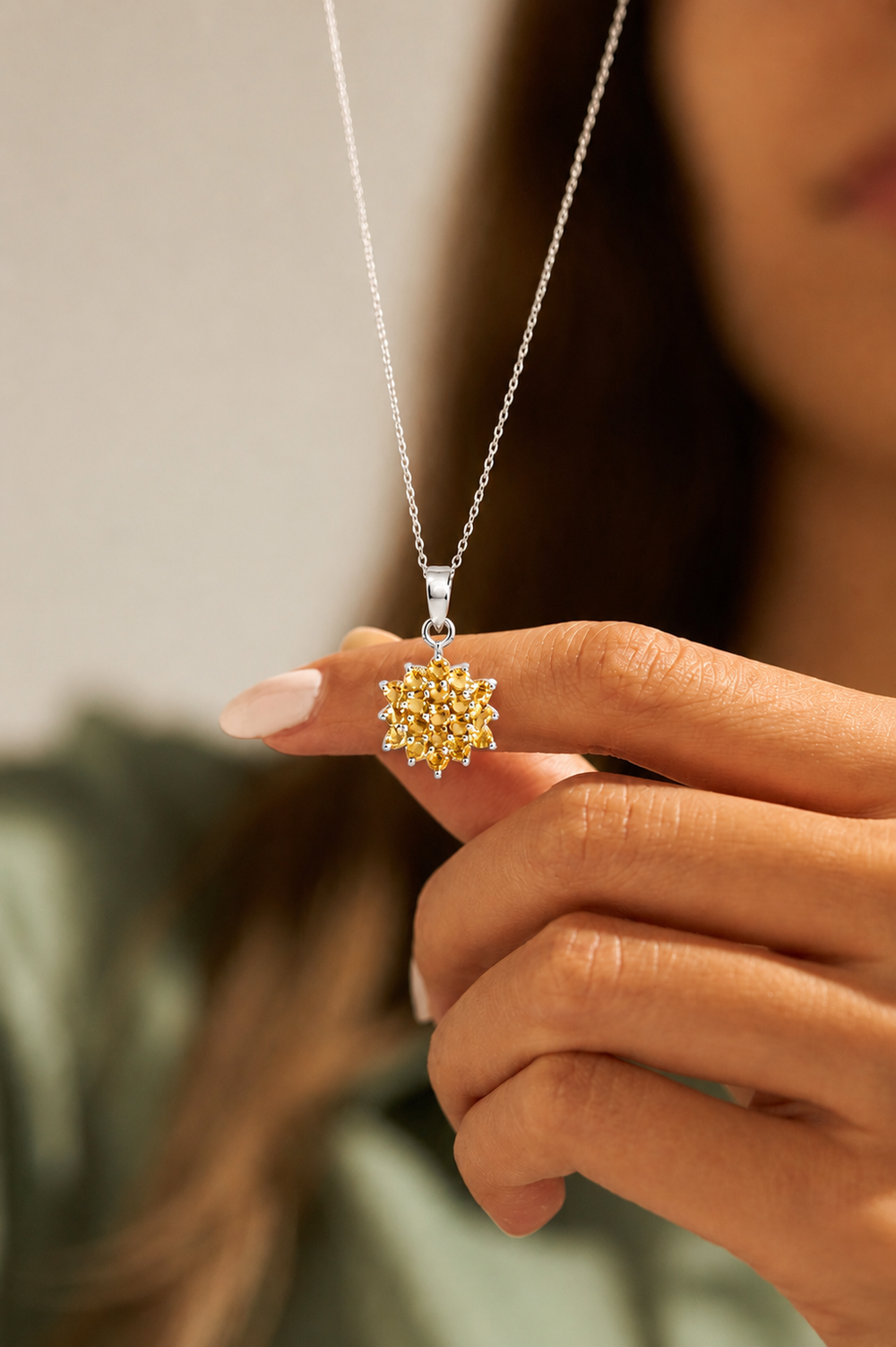 Citrine Starburst Necklace